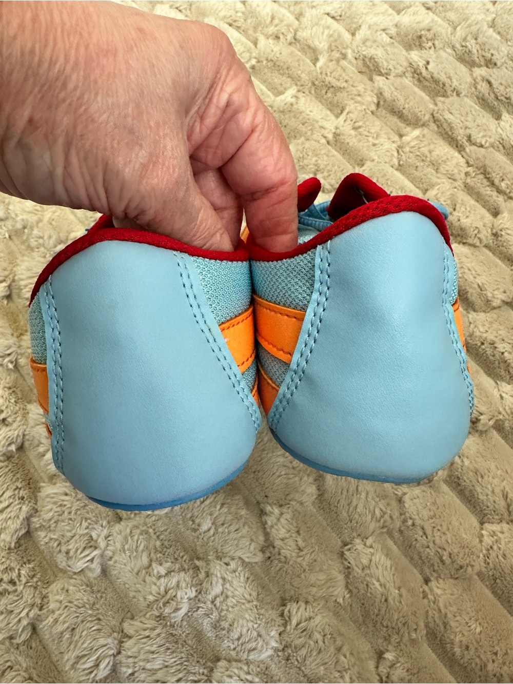 Rio Soul Women's Brazilian Dance Shoes Blue and Orange Lace-Up Sneakers Sz 8.5 - Picture 5 of 11